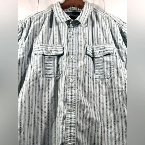 Prana Button Down Organic Cotton Mens Short Sleeve Relaxed Fit Shirt Sz XL - Picture 8 of 13